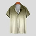 thumbnail image 2 of FAIWAD Men Colorblock Gradient Shirts Rolled Short Sleeve Button Down Tops Business Casual Tee Blouse, 2 of 5