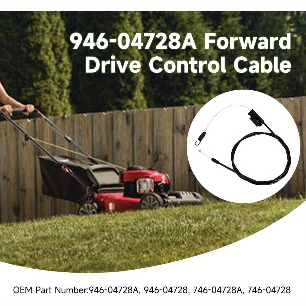 946-04728A Drive Cable Fit for Troy-Bilt TB200 TB210 Craftsman M210 MTD Self Propelled Lawn Mower 746-04728 Single Speed Control Cable Replacement for Rotary 15102 Lawnmower Components