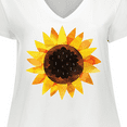 thumbnail image 4 of Inktastic Summer Sunflower Women's Plus Size V-Neck T-Shirt, 4 of 5