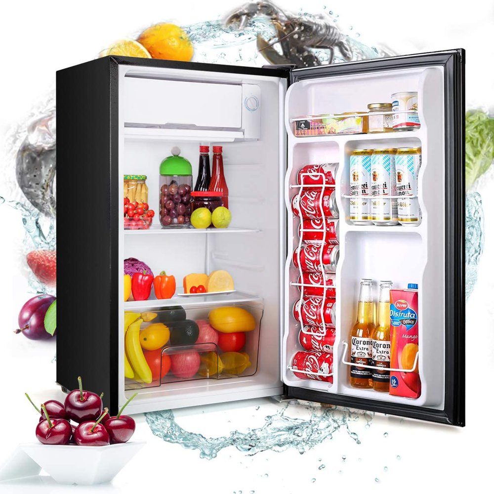 UMAX 3.2CU FT Single Door Fridge 110V 91L Portable Reversible