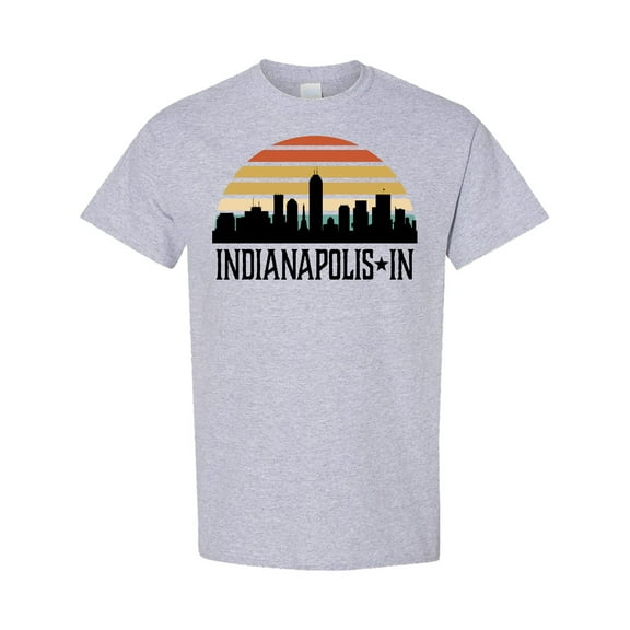 Inktastic Indianapolis Indiana Skyline Retro T-Shirt