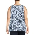thumbnail image 3 of Secret Treasures Women's Plus Size Shirred Sleep Tank Top, 3 of 5