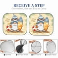 thumbnail image 6 of Xecao Hello Summer Cute Gnome for Foldable Car Sun Shades (2-Pack) offer sun protection with an easy-fold design for convenient windshield shading., 6 of 7