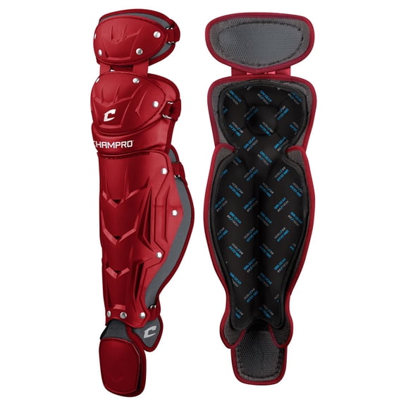 Champro Youth Optimus Pro Leg Guard 13.5" Length Scarlet