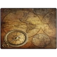 thumbnail image 3 of GZHJMY Vintage Compass World Map Artwork Area Rug Living Room Rugs - 5'3" x4 Abstract Large Soft Indoor Washable Rug Low Pile Carpet for Bedroom Dining Room Office Carpet Runner, 3 of 7