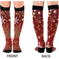 thumbnail image 2 of Coolnut Christmas Compression Socks, 1 Pack Women Men Long Stocking (20-30mmHg) Travel Knee High Stockings for Athletic Sports,Running,Cycling,Nursing, 2 of 6