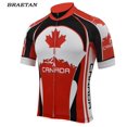 thumbnail image 4 of Jersey de ciclismo de Canadá para hombre, rojo y negro, manga corta, ropa de ciclismo, jersey, ropa de bicicleta Braetan, 4 of 4