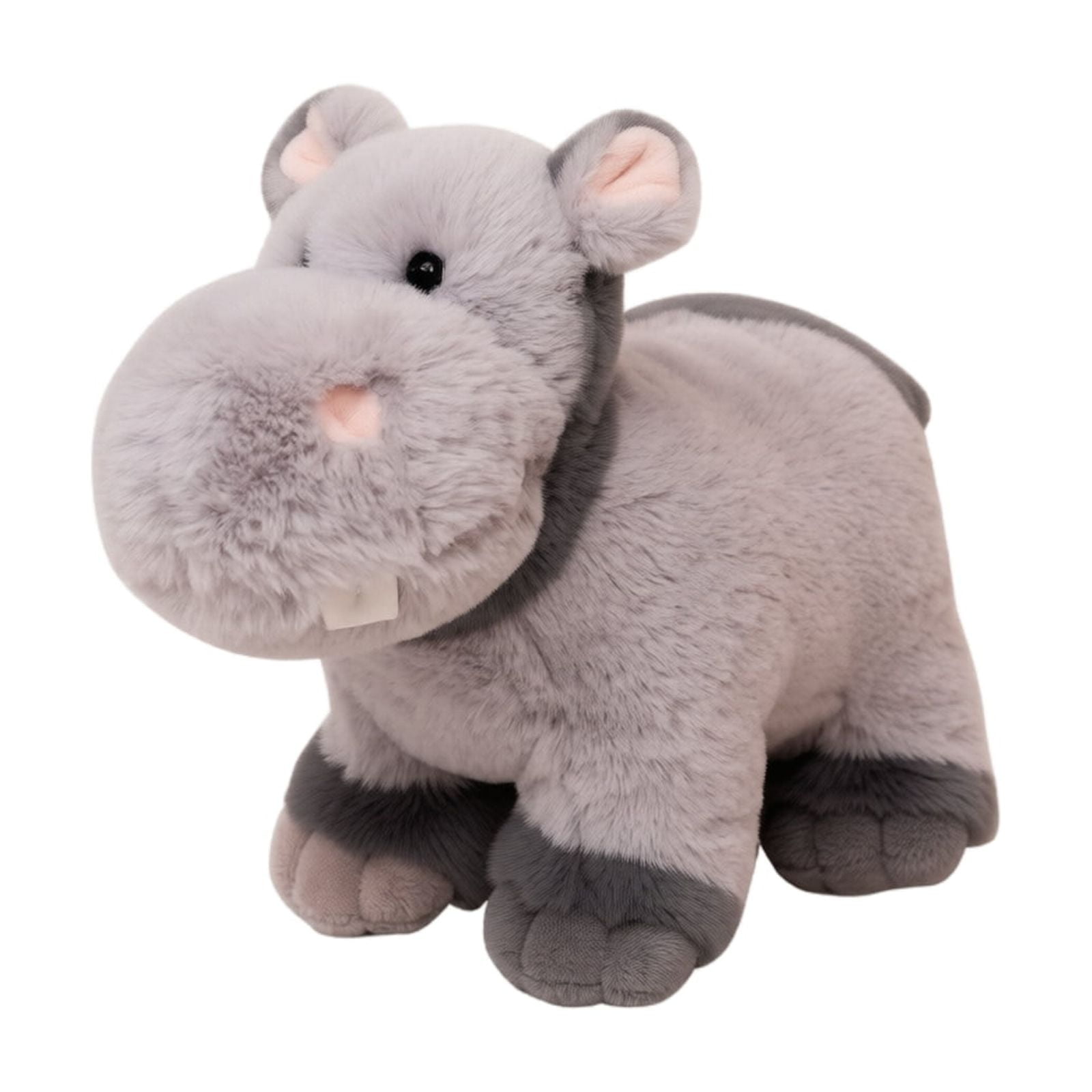 Hippo Stuffed Animal | Cuddly Gray Plush Toys | Student Shower Gift for Nursery | 10 Inch Soft Hippo Toys