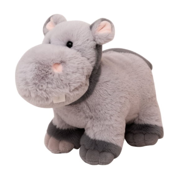 Hippo Stuffed Animal | Cuddly Gray Plush Toys | Student Shower Gift for Nursery | 10 Inch Soft Hippo Toys