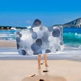 thumbnail image 5 of Watercolor Blue and Gray Dots Hooded Beach Towel Kids Bath Towels Quick Dry for Pool Swiming 50" x 23.5" Microfiber Soft Bathrobe, 5 of 7