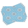 thumbnail image 1 of Ambesonne Floral Place Mats Set of 4, Spring Romantic Design, Standard Size, Sky Blue White, 1 of 6