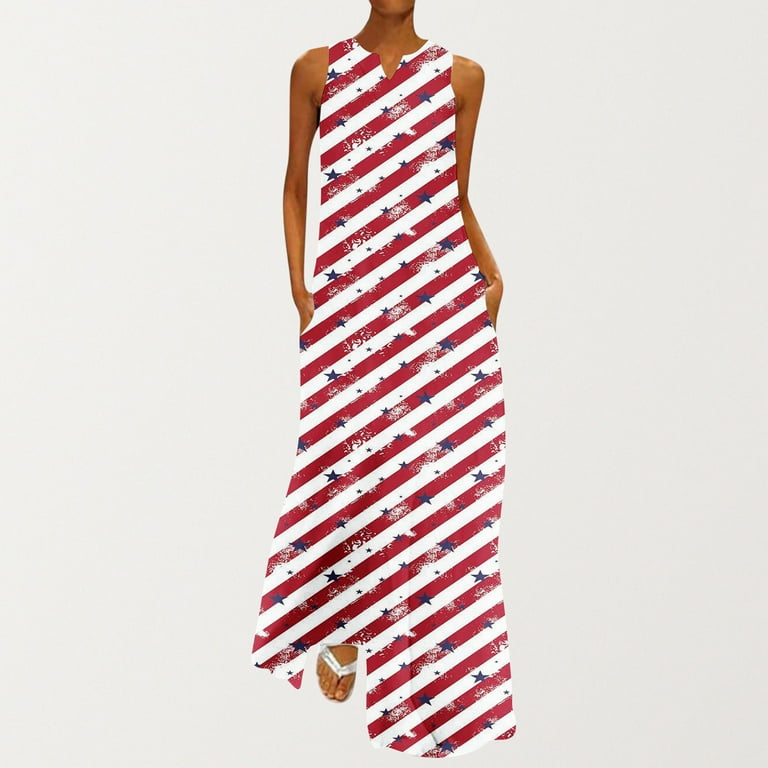 Casual Sweet Striped Pocket O Neck Sleeveless Dress Dresses(4 Colors) Casual Sweet Striped Pocket O Neck Sleeveless Dress Dresses(4 Colors)
