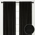 thumbnail image 1 of Chanasya Blue Velvet Curtains Panel Set 2 -Piece - Classy Partial Blackout Curtain Room Darkening Curtains Drapes for Living Room Bedroom Patio - Window Treatment - 108 Inch Length Long - Midnight, 1 of 5