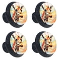 thumbnail image 2 of 4 Pcs Giraffe Knobs for Kitchen Cabinet Cupboard Dresser Bookcase Drawer Pulls Handles Round Home Decor, 2 of 8