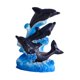 thumbnail image 4 of Figura de delfín de resina, escultura de animal marino, adorno costero de escritorio para sala de estar negro, 4 of 9