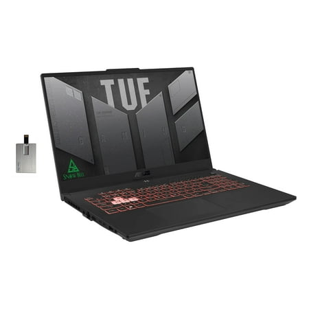 ASUS 2022 TUF A17 17.3" FHD 144Hz Gaming Laptop, AMD Ryzen 7-6800H Processor, 32GB DDR5 RAM, 1TB PCIe SSD, Backlit Keyboard, GeForce RTX 3060 6G DDR6, HD Webcam, Windows 11, Gray, 32GB USB Card