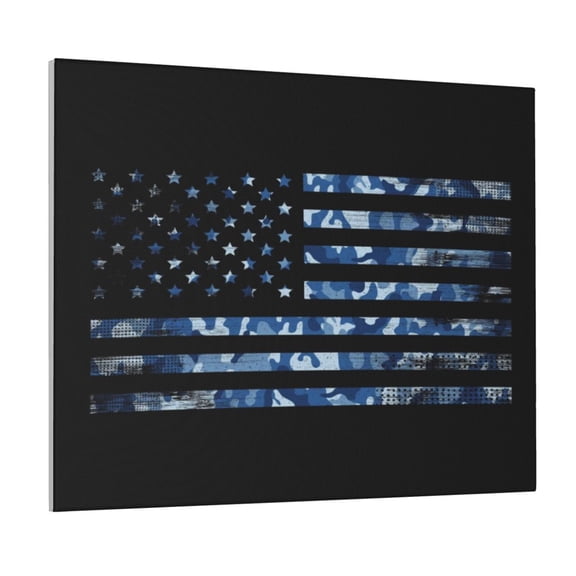 Logiee Navy Camouflage American Flag Print Canvas Wall Art ,Art Poster,Canvas Decorative Picture,Decor Wall Pictures for Living Room Bedroom Bathroom,Ready to Hang