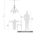thumbnail image 5 of Golden Lighting Homestead 2-Tier 9 Light Metal Candelabra Chandelier in Pewter, 5 of 5