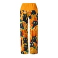 thumbnail image 6 of WXLWZYWL Halloween Pajama Pants for Women Cute Pumpkin Print Lounge Pants Comfy Drawstring Wide Leg Palazzo Pants with Pocket, 6 of 6