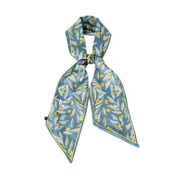 HNMKIU Silk Scarves Elegant Long Silk Scarf For Neck Wrap Shawl Fashionable Tie Versatile Casual Season All Year Mint Green,One Size