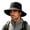 Black, variant on Men Wide Brim Breathable Bucket Hat Packable Boonie Hat Outdoor Fishing Hiking Sun Cap