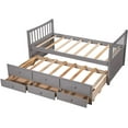 thumbnail image 2 of Harper & Bright Designs Twin Captain Bed Storage Daybed with Trundle and Drawers for Boys Girls and Adults, Gray, 2 of 13