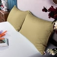 thumbnail image 3 of Flxxie Envelope King Pillowcases Set of 2, 500TC Egyptian Cotton, 20x36, Khaki - Luxury Hotel Style Bedding, 3 of 7