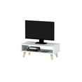 thumbnail image 2 of Mainstays Desk Riser with Wood Legs, White Wood Grain Finish. 9 in Width, 2 of 6
