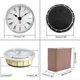 thumbnail image 3 of 2.8Inch/70mm Clock Insert Round Quartz Movement Clock White Face Silver Tone Bezel Roman Numeral Fit 63mm Diameter Hole, 3 of 4
