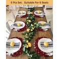thumbnail image 4 of 13 Inch Round Placemats Set of 4, Red Plaid Christmas Non Slip Heat Insulation PP Table Mats, Snowman Xmas Tree Winter Snowflake Washable Place Mats for Kitchen Dining Party Table Decor, 4 of 7