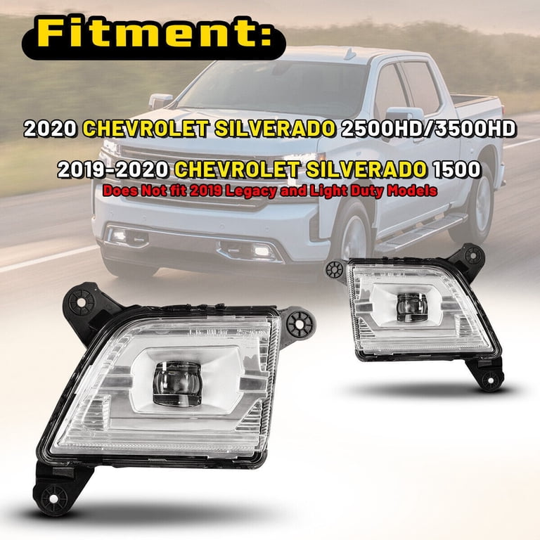 For 2019-2022 Chevy Silverado 1500 2500HD 3500HD LED Fog Lights For 2019-2022 Chevy Silverado 1500 2500HD 3500HD LED Fog Lights