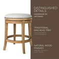 thumbnail image 3 of Maven Lane Alexander Backless Counter Stool, Weather Oak & Sand Fabric, Set of 2, 3 of 6