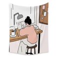 thumbnail image 2 of Wekity Girl Couple Small Fresh Tapestry Aesthetic Art Home Background Fabric Decoration Gift Pool Tapestry Living Room Bedroom Decoration (LY004, 59 X, 2 of 3