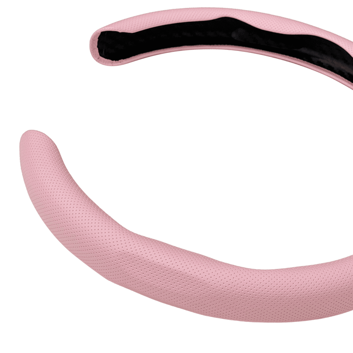 Pink Car Steering Wheel Cover Nappa Leather Non-Slip Clip on Breathable Universal fit 14½ to 15 inches Car Pickup SUV