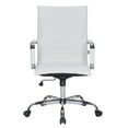 thumbnail image 5 of LeisureMod Harris Modern Adjustable Office Swivel Chair Leather High-Back Task Office Chair, White, 5 of 9