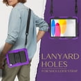 thumbnail image 5 of Allytech Case for iPad 10th Gen 10.9" 2022, Pencil Holder & Built-in Multi-Angle Kickstand & Shoulder Strap Hard PC Soft Silicone Hybrid Protective Case for iPad 10(A2696/ A2757/ A2777), Purple, 5 of 5
