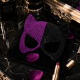 thumbnail image 5 of Cosplay Mask, Venetian Mask, Masquerade Mask, Mardi Gras Mask, Halloween Mask, Rhinestone Cat Mask Halloween Sparkly Cats Cosplay Cover | Halloween Bling Shiny Cat Headdress for Women, 5 of 6