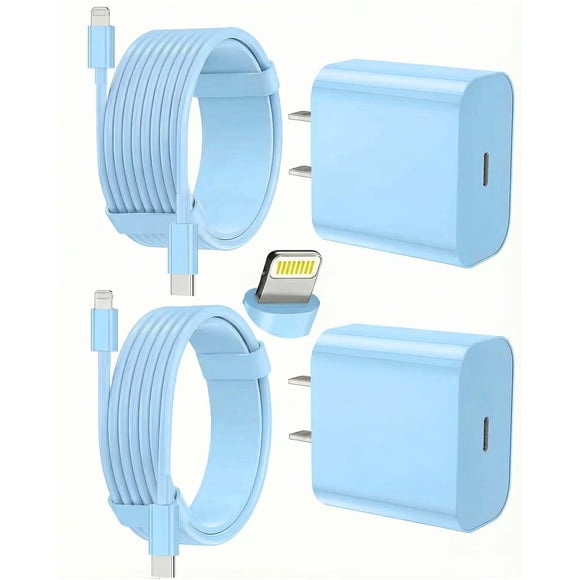 Cargador rápido para iPhone FEEL2NICE 12W, paquete de 2 con cables USB-C