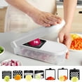 thumbnail image 4 of Tumotour Multifunctional Grater 7 Cutting Tools Round Vegetable Chopper Vegetable Chopper Food Chopper With Container Vegetable Chopper With Container, 4 of 7