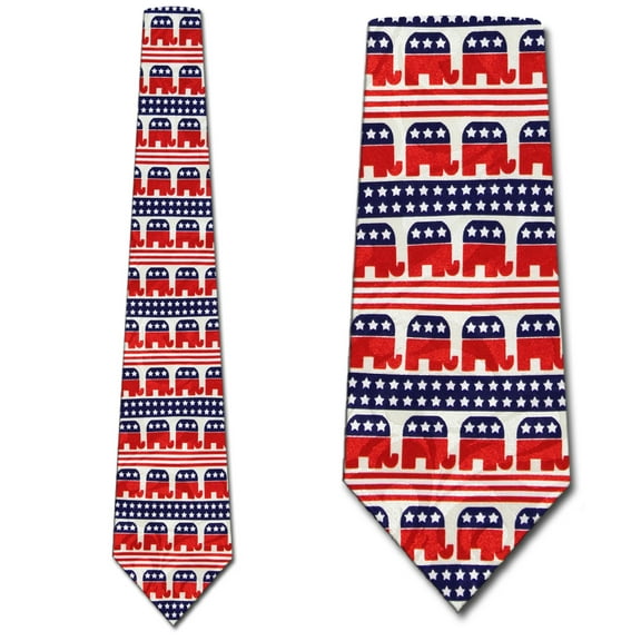 Republican Stripe (White) Necktie Mens Tie