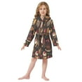 thumbnail image 6 of FORMRS Niños Bathrobe Unisex Hooded Robe Soft Plush Pajamas Sleepwear, Size 2-3T, Chocolate Cakes, 6 of 7