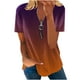 thumbnail image 1 of Blusa informal con cuello en V y manga corta con estampado de verano para mujer con estilo OAVQHLG3B Store  lin121212, 1 of 5