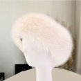 thumbnail image 5 of D-GROEE Warm Winter Hat Winter Faux Fur Ladies Hat Soft Fluffy Cozy Warm Unisex Headband Hat for Winter Outdoor Activities Elastic Anti-slip Ski Hat, 5 of 6