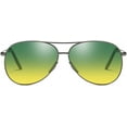 thumbnail image 3 of FEISEDY Night Driving Glasses Night Vision Aviator Anti Glare Eyewear for Men Women B2294, 3 of 7