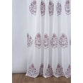 thumbnail image 4 of Olivia Gray Taupe Bergen Floral Embroidered 54 x 84 in. Single Rod Pocket Curtain Panel, 4 of 7