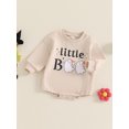 thumbnail image 2 of Bagilaanoe Baby Girl Boy Halloween Clothes Romper Sweatshirt for Newborn Long Sleeve Bodysuits Letter Pullover 3M 6M 12M 18M Infant Casual Tee Tops, 2 of 7