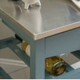 thumbnail image 4 of Linon Clarke 4-Tier Mobile Serving Cart with Stainless Steel Top, 22.75" Length, Blue, 4 of 14