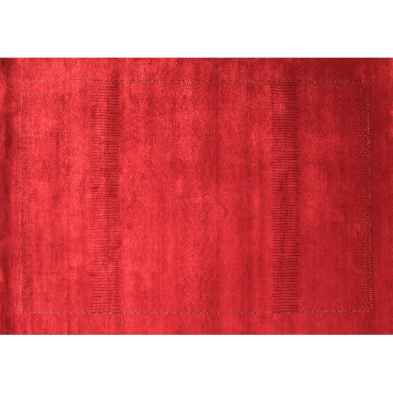 Ahgly Company Indoor Rectangle Abstract Red Contemporary Area Rugs, 3' x 5'