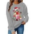 thumbnail image 5 of Craaazy Women's Casual Christmas Crew Neck Long Sleeve Pullover Tops Fashion Fall Winter Sweatshirts Comfortable Blouses Gifts, 5 of 8