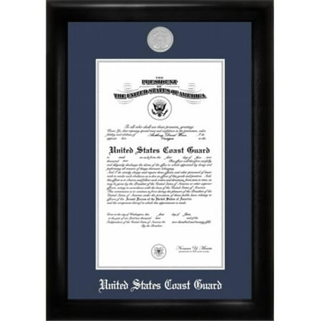 Coast Guard Photo Frame - Campus Image CGCS002 Coast Guard Commission Frame Silver Medallio